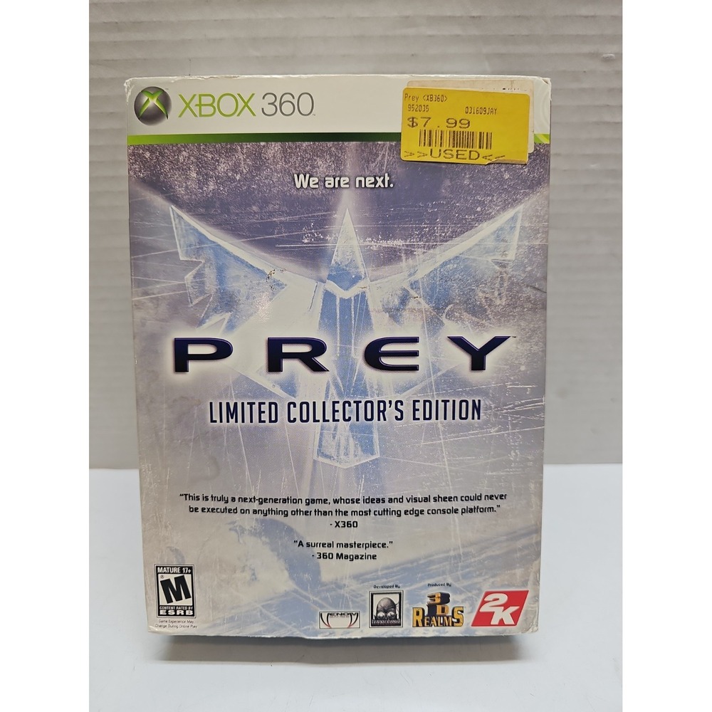 Microsoft XBOX 360 Prey-  Limited Collector's Edition with figures & steel case